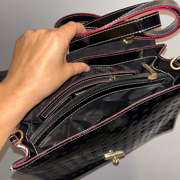 Arcadia Zola Embossed Black
Italian Leather Satchel
Crossbody NWOT - Picture 10 of 12